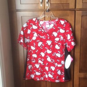 Hello Kitty Scrub Top. NWT